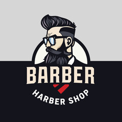 illustration of a man barber shop