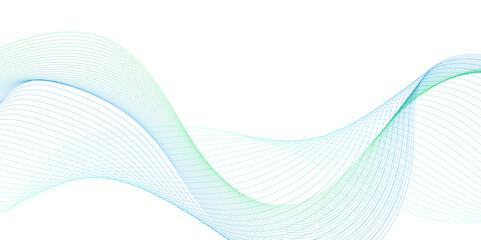Abstract modern colorful wavy stylized blend liens and technology lines on white background. Blending gradient colors. Digital frequency track equalizer. Vector illustration