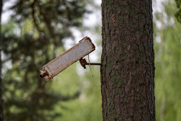 Old and rusty fake security camera