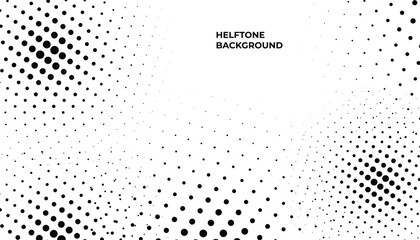 Abstract halftone black and white vector background. Grunge effect dotted pattern.