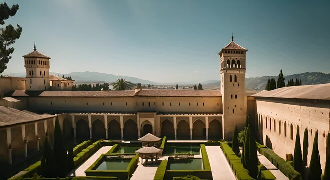 Alhambra Palace, in Granada, Spain.