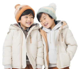 PNG Photo of Singaporean boys in winter clothes playing together sweatshirt portrait jacket.