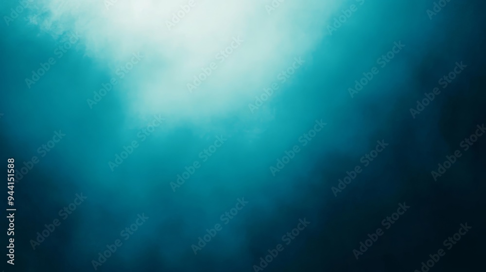 Aufkleber cool gradient background shifting from light turquoise to deep navy blue, conveying a sense of depth