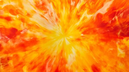 Dynamic tie-dye design featuring a burst of bright orange and yellow hues blending into each other.
