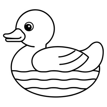 recommend clip art: Neon Sunset Duck Vector line art