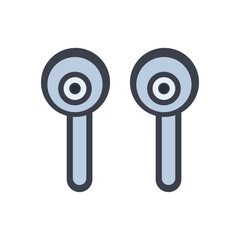 Minimalistic vector headphones illustration, perfect for tech and music themes.