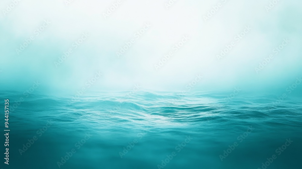 Aufkleber gentle gradient background blending from soft blue to teal, evoking a tranquil and calming atmospher