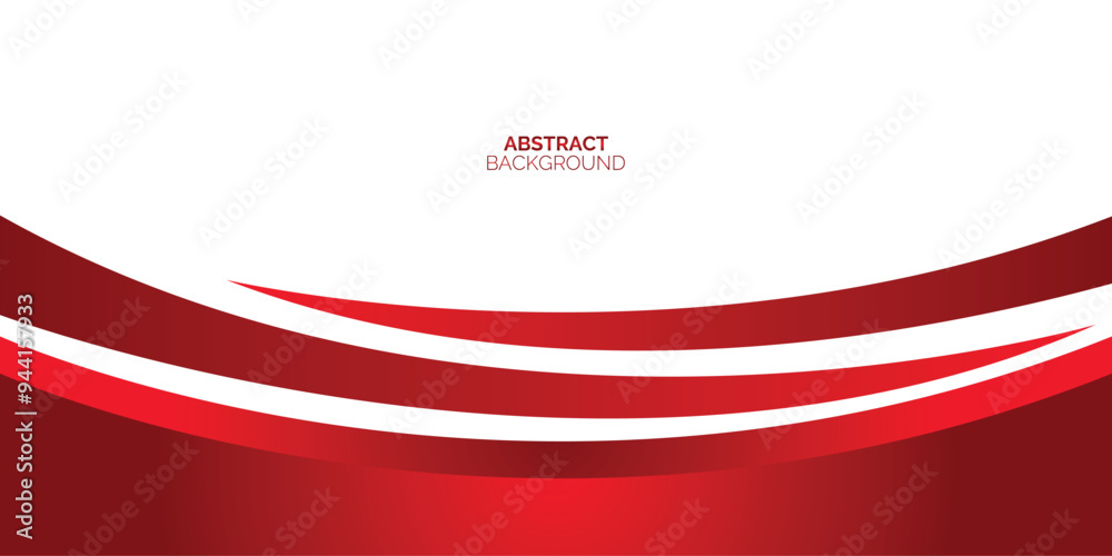 Wall mural Abstract red banner background. Graphic design banner pattern background template. dynamic curve shape design.