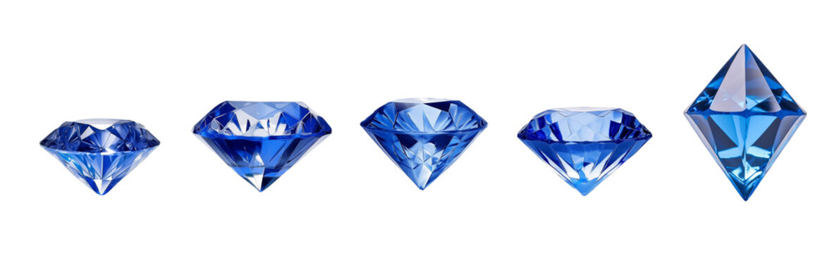 Dazzling diamond blue on transparent background. concept for chossing best diamond