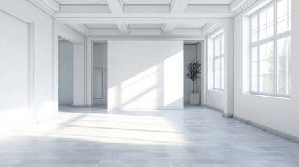 Empty interior with 3D rendering