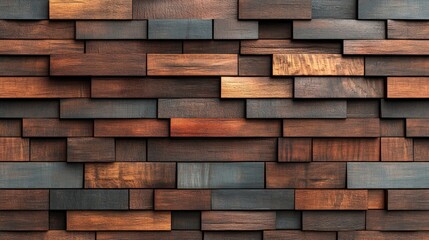 Obraz premium 3D rendering of a wooden wall background