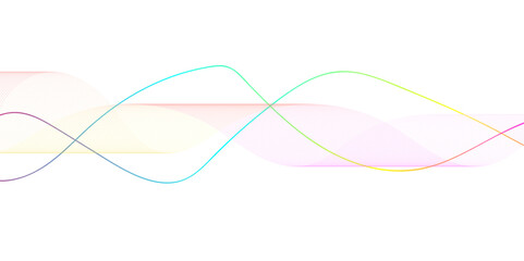  Modern multi flowing wave lines and glowing moving lines. White and multi color combination abstract line art background.  Horizontal banner template. Abstract futuristic template. 