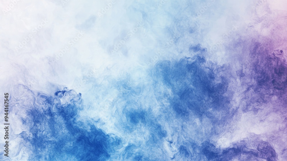Aufkleber soft tie-dye background in calming shades of blue and lavender with a subtle gradient effect.