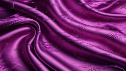 Obraz premium Purple satin fabric wallpaper with waves