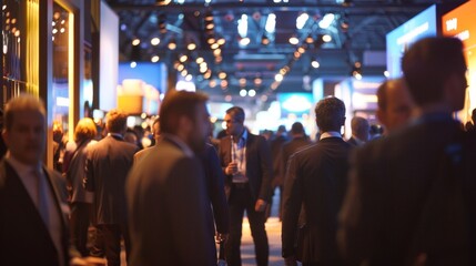 Dynamic Networking Event at a Professional Business Conference