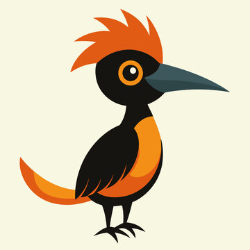 recommend clip art: Cute jacamar bird silhouette vector on white background