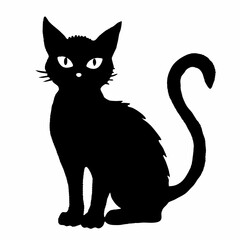 Halloween vector SVG Cut Files for Cricut, Cat Silhouette, Black Cat Svg, Spooky Svg