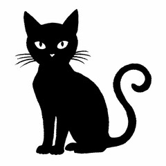 Halloween vector SVG Cut Files for Cricut, Cat Silhouette, Black Cat Svg, Spooky Svg