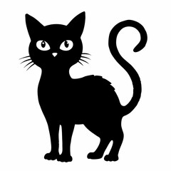 Halloween vector SVG Cut Files for Cricut, Cat Silhouette, Black Cat Svg, Spooky Svg