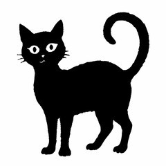 Halloween vector SVG Cut Files for Cricut, Cat Silhouette, Black Cat Svg, Spooky Svg