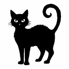 Halloween vector SVG Cut Files for Cricut, Cat Silhouette, Black Cat Svg, Spooky Svg