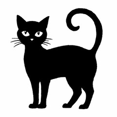 Halloween vector SVG Cut Files for Cricut, Cat Silhouette, Black Cat Svg, Spooky Svg