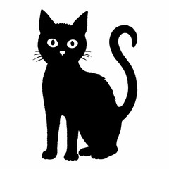 Halloween vector SVG Cut Files for Cricut, Cat Silhouette, Black Cat Svg, Spooky Svg