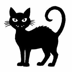 Halloween vector SVG Cut Files for Cricut, Cat Silhouette, Black Cat Svg, Spooky Svg