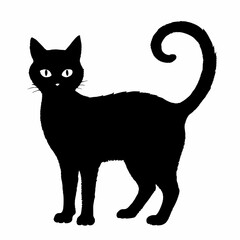 Halloween vector SVG Cut Files for Cricut, Cat Silhouette, Black Cat Svg, Spooky Svg