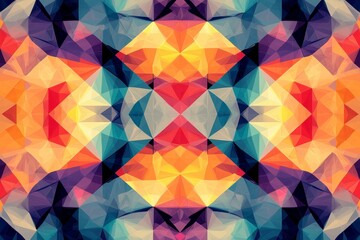 Fototapeta premium Abstract Geometric Pattern with Vibrant Colors created with Generative AI