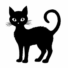 Halloween vector SVG Cut Files for Cricut, Cat Silhouette, Black Cat Svg, Spooky Svg