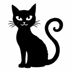 Halloween vector SVG Cut Files for Cricut, Cat Silhouette, Black Cat Svg, Spooky Svg