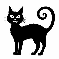 Halloween vector SVG Cut Files for Cricut, Cat Silhouette, Black Cat Svg, Spooky Svg