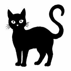 Halloween vector SVG Cut Files for Cricut, Cat Silhouette, Black Cat Svg, Spooky Svg