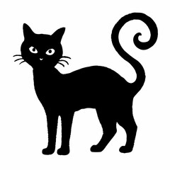 Halloween vector SVG Cut Files for Cricut, Cat Silhouette, Black Cat Svg, Spooky Svg