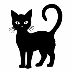 Halloween vector SVG Cut Files for Cricut, Cat Silhouette, Black Cat Svg, Spooky Svg
