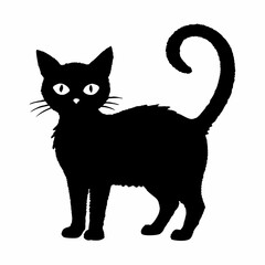 Halloween vector SVG Cut Files for Cricut, Cat Silhouette, Black Cat Svg, Spooky Svg