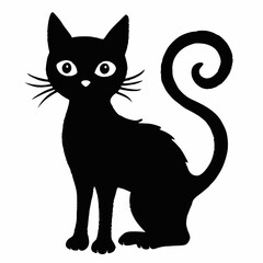 Halloween vector SVG Cut Files for Cricut, Cat Silhouette, Black Cat Svg, Spooky Svg