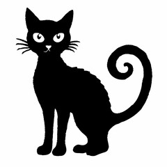 Halloween vector SVG Cut Files for Cricut, Cat Silhouette, Black Cat Svg, Spooky Svg