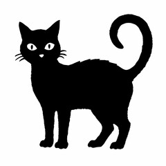 Halloween vector SVG Cut Files for Cricut, Cat Silhouette, Black Cat Svg, Spooky Svg
