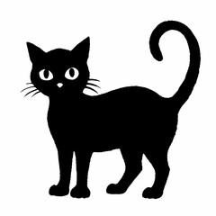 Halloween vector SVG Cut Files for Cricut, Cat Silhouette, Black Cat Svg, Spooky Svg