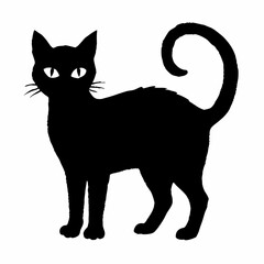 Halloween vector SVG Cut Files for Cricut, Cat Silhouette, Black Cat Svg, Spooky Svg