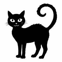 Halloween vector SVG Cut Files for Cricut, Cat Silhouette, Black Cat Svg, Spooky Svg