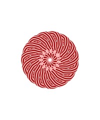 Red Spiral Pattern on White Background for Modern Graphic Design 