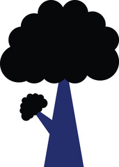 bomb tree Vector illustration on a transparent background. 