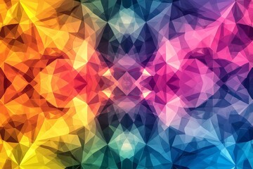 Abstract Geometric Pattern with Vibrant Colors created with Generative AI