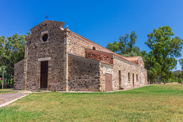 Santa Maria de Is Acquas Church in Sardara. Sardinia, Italy