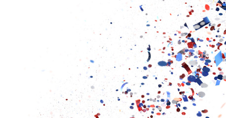 Confetti -  Red Blue White Confetti Confetti Overlay