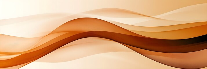 Obraz premium Abstract organic brown beige orange waving lines texture background banner illustration wallpaper backdrop for webdesign 