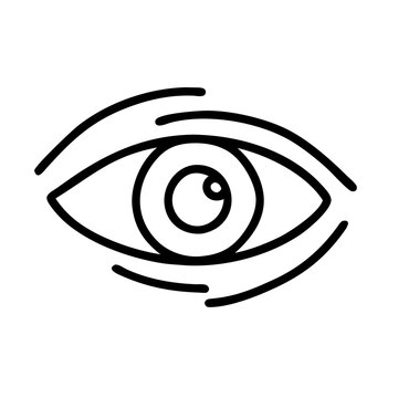 recommend clip art: Outline of Eye Symbol Icon in Black and White